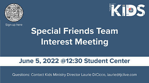 Kids Ministry Special Needs Team Interest Meeting