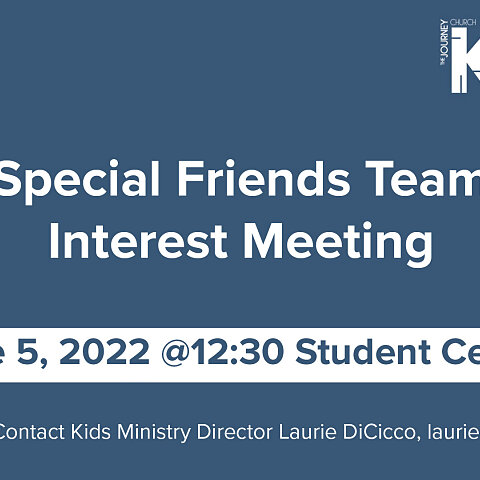 Kids Ministry Special Needs Team Interest Meeting