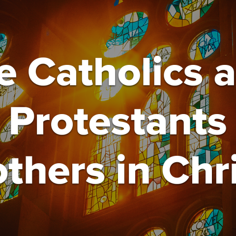 Are Catholics and Protestants Brothers in Christ?